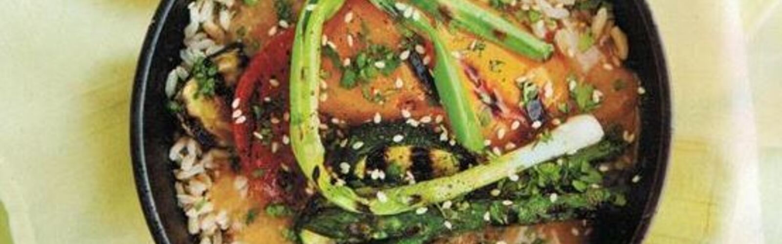 Rice bowl and raw apple pie recipes